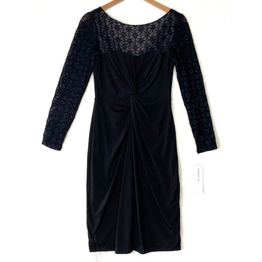 Maggy London Dress Womens 6 Lace Bodycon Black cocktail Whimsigoth